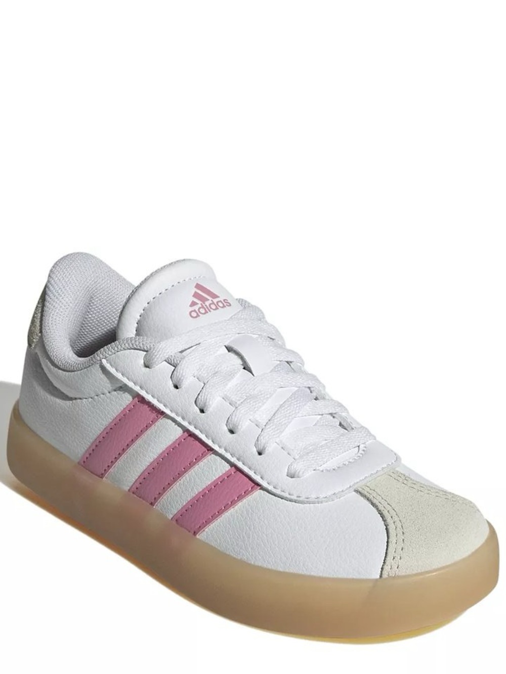 Girls Kids Adidas VL Court 3.0 Sneaker Size 11 1/2 K White Pink